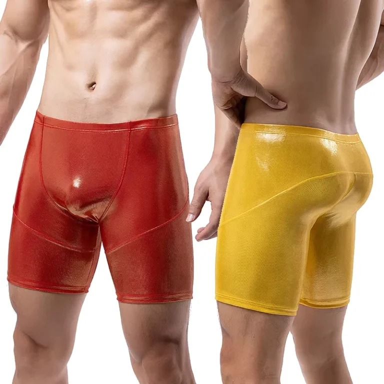 Mens-Shiny-Tight-Sexy-Shorts-Wet-Look-Muscle-Boxer-Briefs-Leather-Boyshorts-Stretch-Boxershort-Fitness-Clothing-Plus-Size-Shorts