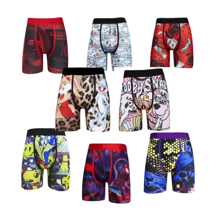 Mens-Underpants-Printed-Polyester-Quick-Dry-Breathable-P2025D-Logo-Custom-Men-Boxers