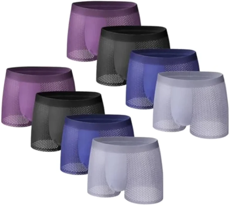 Mens-Underwear-Mid-Waist-Plus-Size-Mesh-Cooler-Boxer-Briefs-Fashion