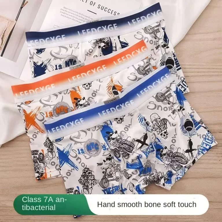 Mens-Underwear-Sexy-Breathable-Boxers-Thin-Printed-Mid-Waist-Plus-Size-Briefs-Mid-Rise-Letter-Pattern-Knitted