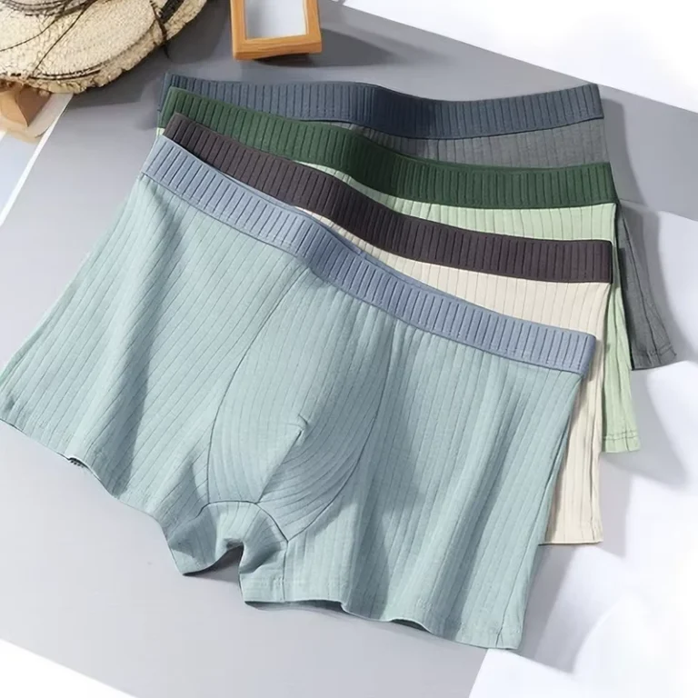 Mens-Underwear-Solid-Color-Boxer-Cotton-Breathable-Fashionable-Mid-Waist-Large-Size-Boxer-Shorts-Youth-Boxer-Shorts