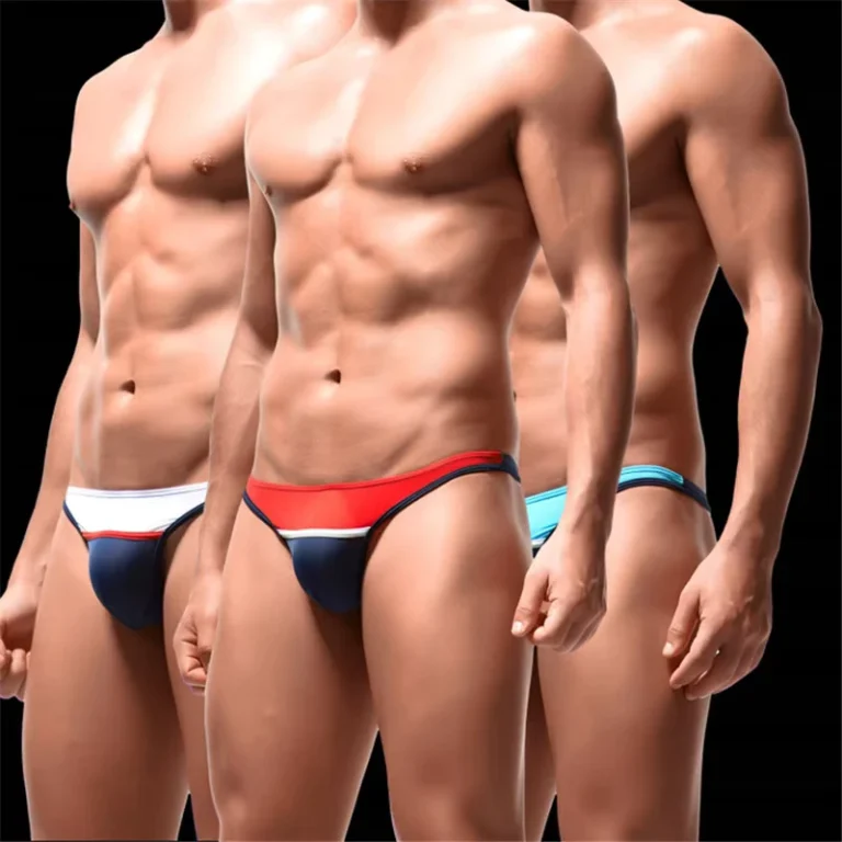 Mens-Underwear-Thin-Ice-Silk-Low-Waist-Hit-Color-GAY-Men-Underwear