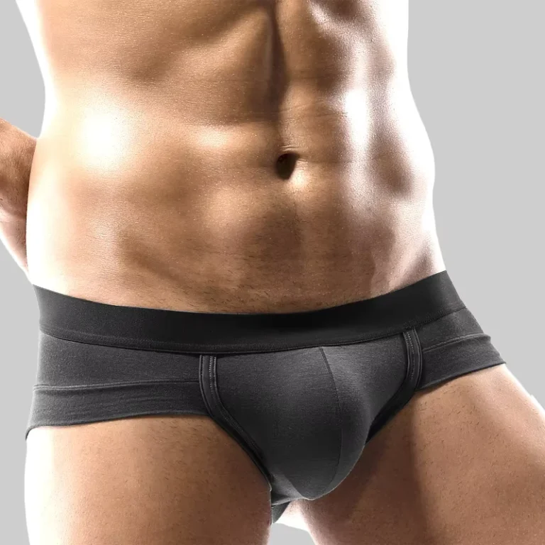Mens-Underwear-Triangle-Briefs-Low-Rise-Sexy-U-Curve-Pouch-White-Seamless-Breathable-Knitted-OEM-ODM-OBM