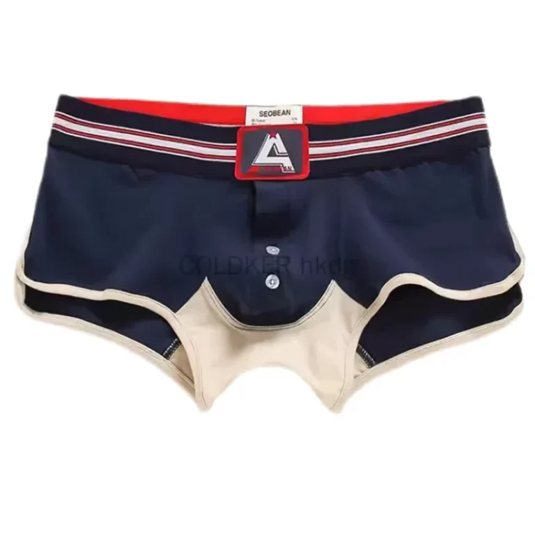 Mens-Underwears-Boxers-Underpants-Cotton-Breathable-U-Raised-Design-Simple-Boys-Sports-Convex-Lingerie
