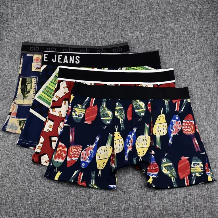 Mid-Rise-Mens-Boxer-Briefs-Breathable-Knitted-Male-Panty