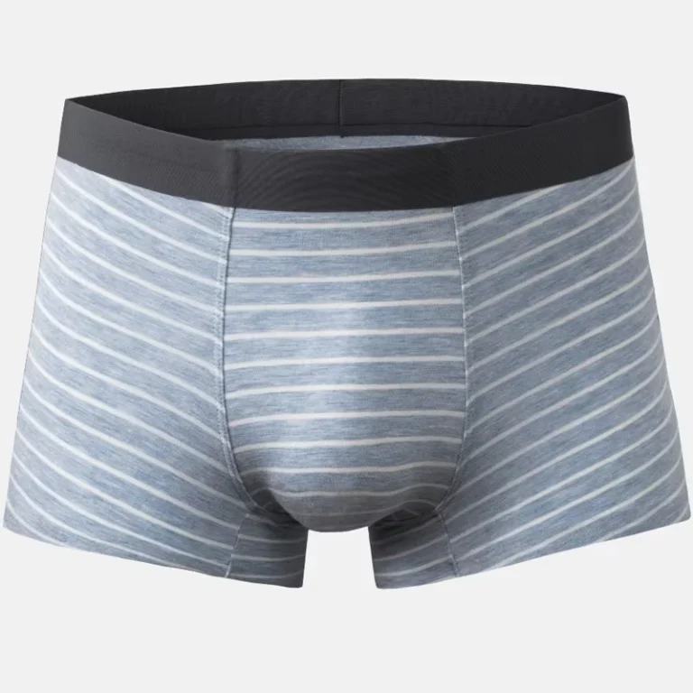 Mid-Waist-Striped-Comfortable-Breathable-Mens-Boxer-Underwear-Plus-Size-Mens-Briefs