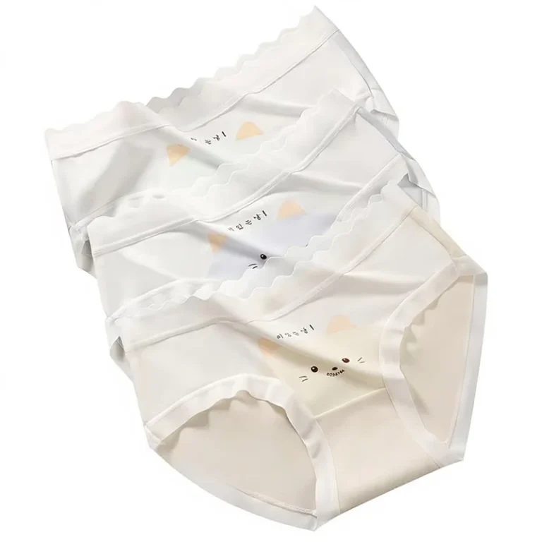 Modal-Underwear-Womens-Cotton-Solid-Embroidered-Antibacterial-Simple-Mid-Rise-Hip-hugging-Cute-Non-clamping-Young-Girls-Briefs