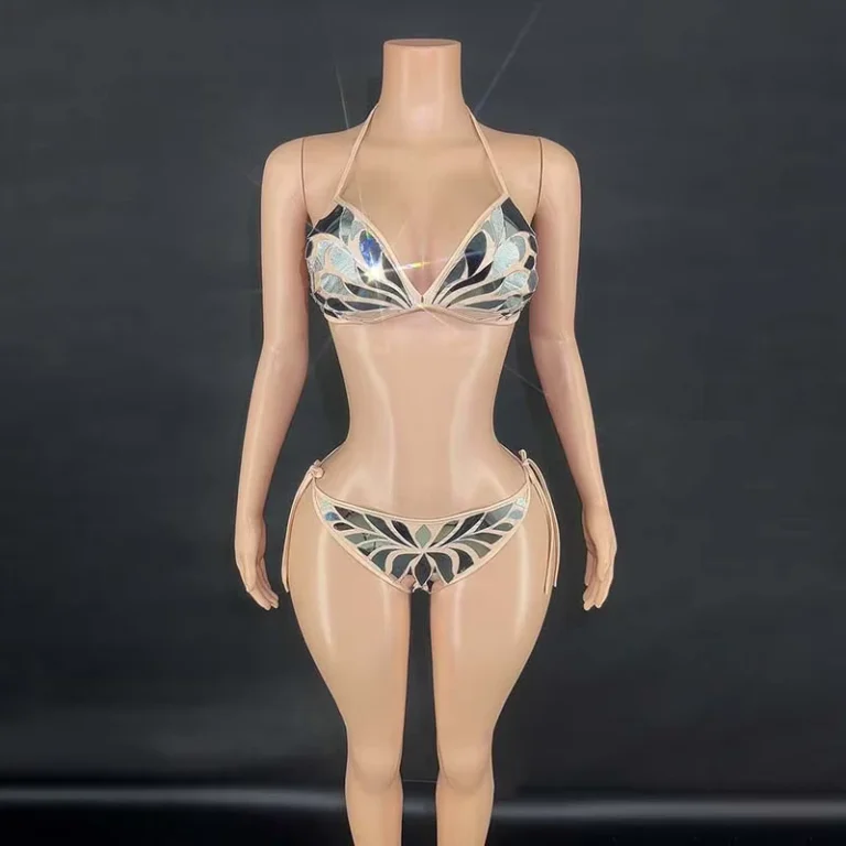 NOVANCE-Y3432-Bra-and-Brief-Set-Silver-Sequins-Young-Lady-Xxx-Sexy-Bra-Hang-Neck-Sexy-Hot-Girls-Bra