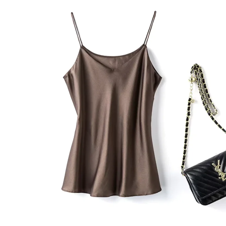 New-Sexy-Top-Women-Silk-tank-Tops-V-neck-Basic-Cami-Womens-Summer-Sleeveless-Silk-Camisole