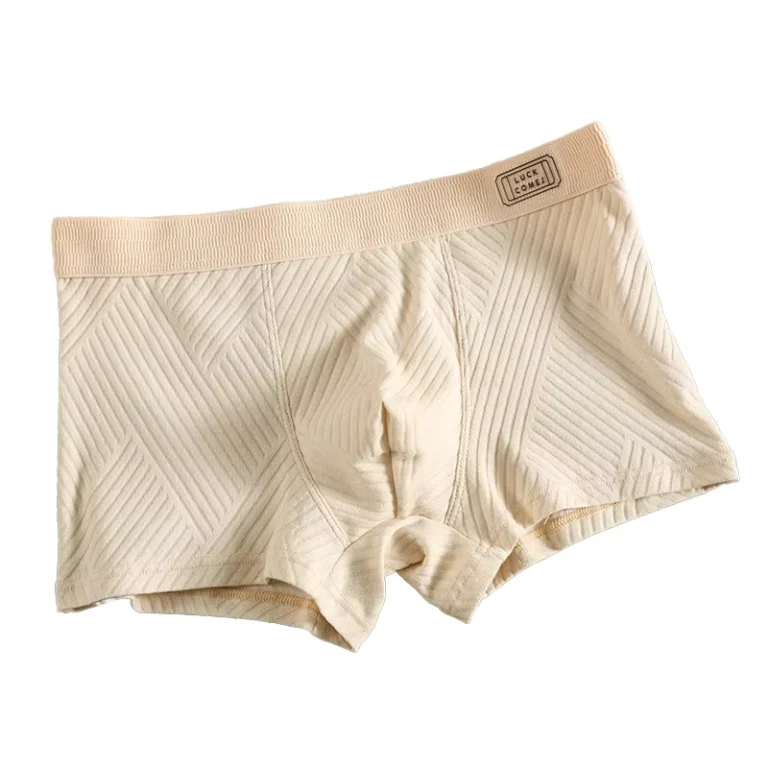 New-Simple-High-Elastic-Comfortable-Mens-Solid-Boxer-Briefs-Underwear-Anti-Bacterial-Breathable-Mid-Rise-Knitted-Waist-Adults