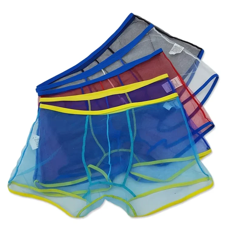 New-Unique-Design-Mens-Sexy-Lingerie-Underwears-Briefs-See-Through-Mesh-Gauze-Stretch-Men-Briefs