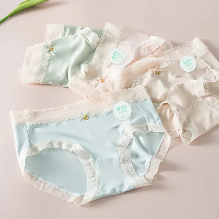 New-Womens-Seamless-Cotton-Panties-Ultra-Thin-Breathable-Quick-Dry-Mid-Waist-Lace-Briefs-Ladies-Panties