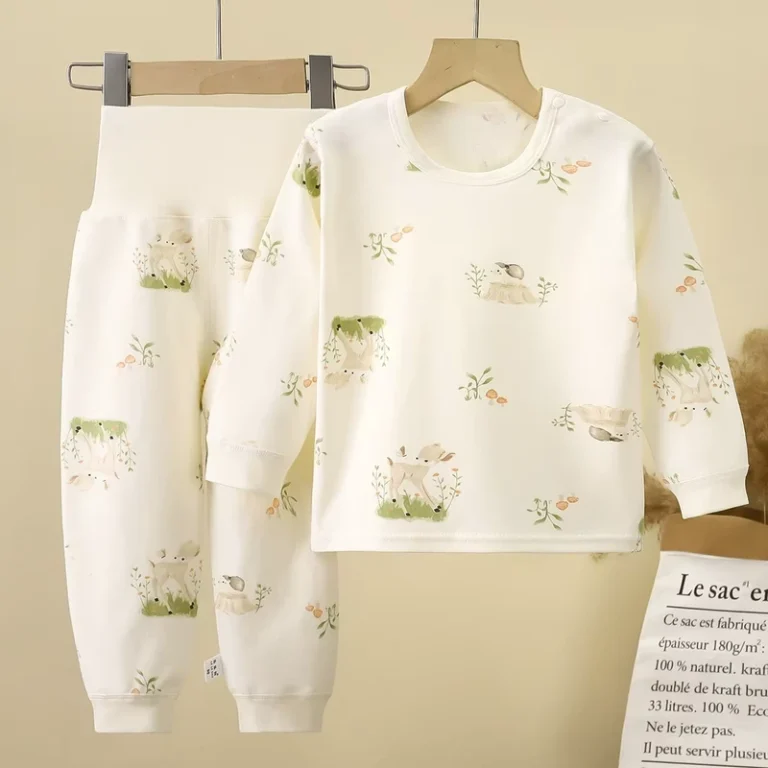 Newborn-Baby-Underwear-Set-Four-Seasons-Class-Pure-Cotton-Long-Sleeve-Moisture-Wicking-Soft-Treatment-High-Waist-Boneless