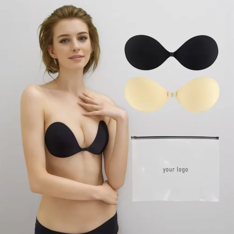 ODM-Breathable-Silk-Shape-Front-Adhesive-Bra-Strapless-Sticky-Invisible-Push-up-Silicone-Bra-for-Everyday-Use-Cup-for-Backless