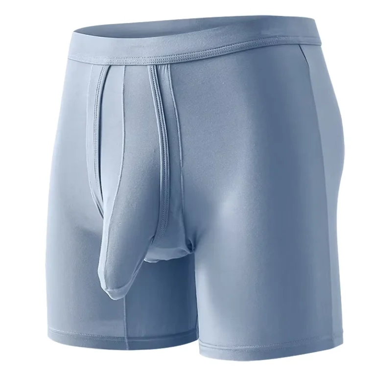 OEM-ODM-European-Size-Elephant-Nose-Men-Underwear-Seperatation-Pouch-Viscose-Boxer-Briefs-Mens-Brand-Long-Leg-Underwear