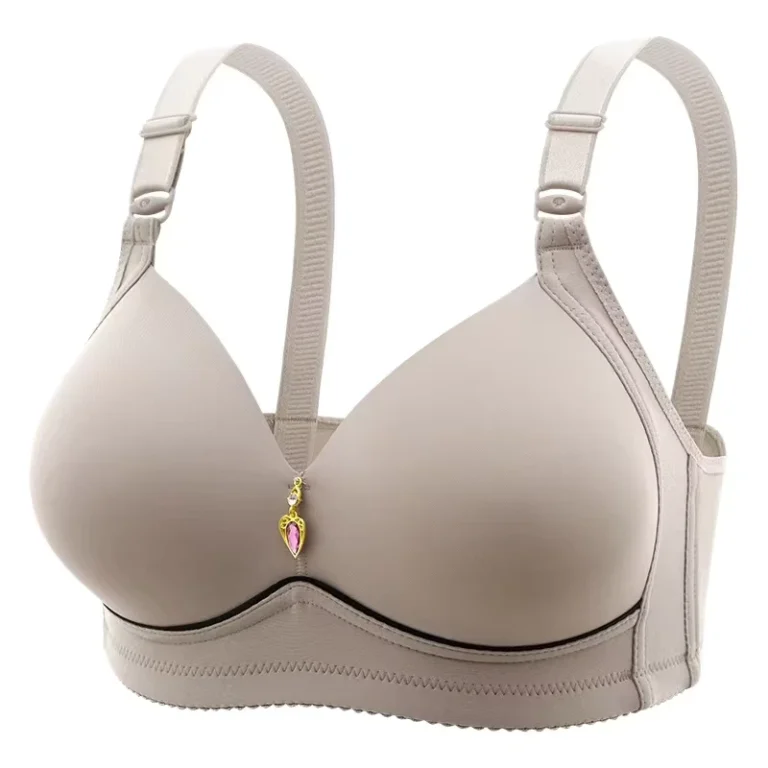 OEM-Plus-Size-Womens-Bra-Can-Be-Adjusted-With-Smooth-Fabric-Without-Rims-and-High-Quality-Gathered-Underwear