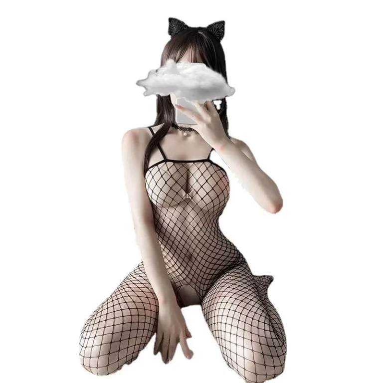 One-piece-Sexy-Lingerie-See-through-Stretched-Breathable-Fishnet-Mesh-Fabric-Net-Lady-Underwear-Stocking-for-Women-Crotchless