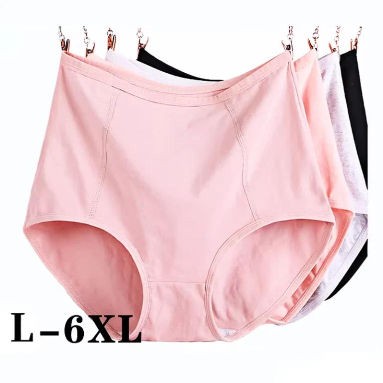 Plus-Size-Briefs-Elastic-Soft-Large-Size-XL-6XL-Ladies-Underwear-Breathable-Sexy-High-Waist-Underpants-Cotton-Womens-Panties