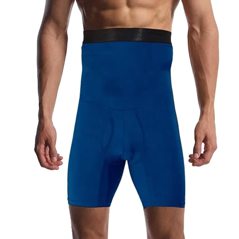 Plus-Size-High-Waist-Silicone-Anti-slip-Slimming-Underwear-Men-Tummy-Leg-Control-Panty-Shaper-Short-Pants