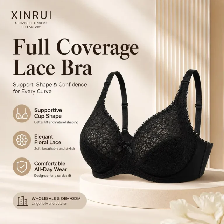 Plus-Size-Lace-Bra-Underwire-Full-Coverage-Bra-Adjustable-Strap-Breathable-Women-Lingerie-Custom-Packaging-Supplier