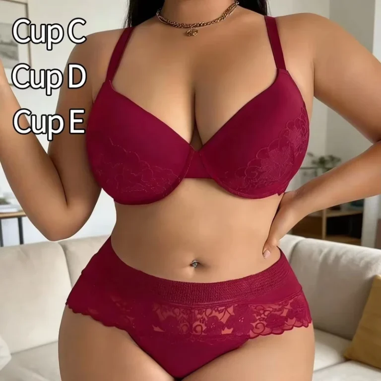 Plus-Size-Lingerie-Plus-Size-Womens-Bra-and-Underwear-Set-Red-Lingerie-Sexy-Black-Red-Lingerie-Fat-Women