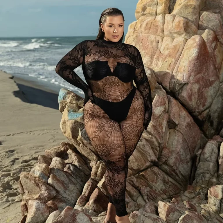 Plus-Size-Lingerie-Womens-Sexy-Transparent-Bodystocking-Clubwear-Mesh-Bodysuit-One-Piece-Jumpsuit-Underwear-Nightwear