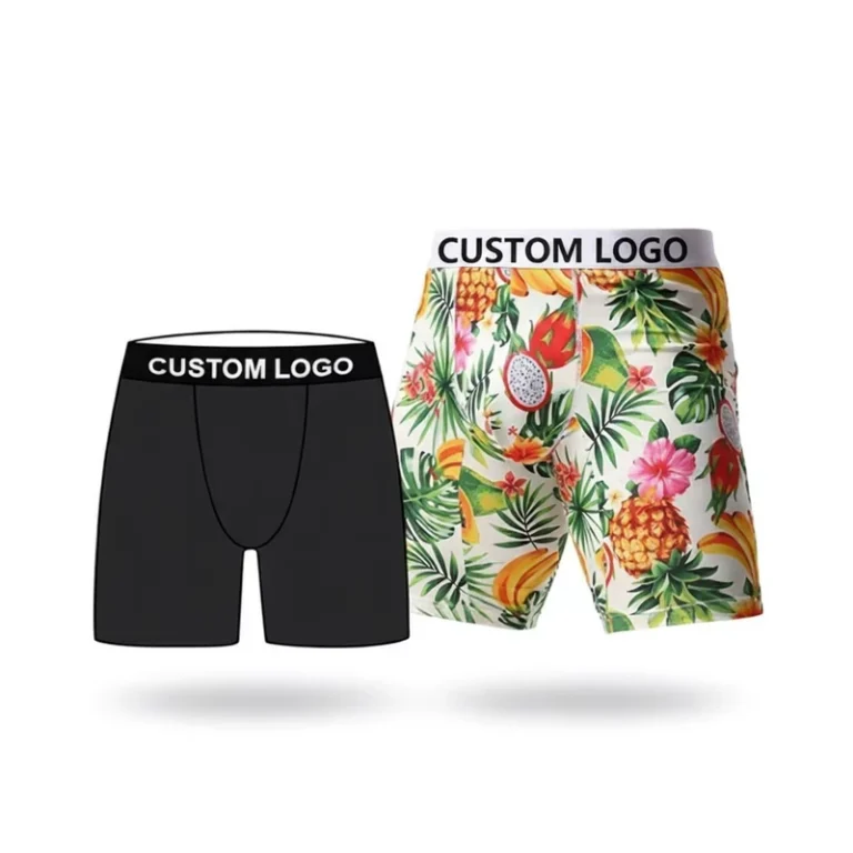 Plus-Size-Mens-Underwear-Customized-Logo-Boxer-Briefs-Breathable-Quick-Dry-High-Rise-Polyester-Knitted-Fabric-Printed