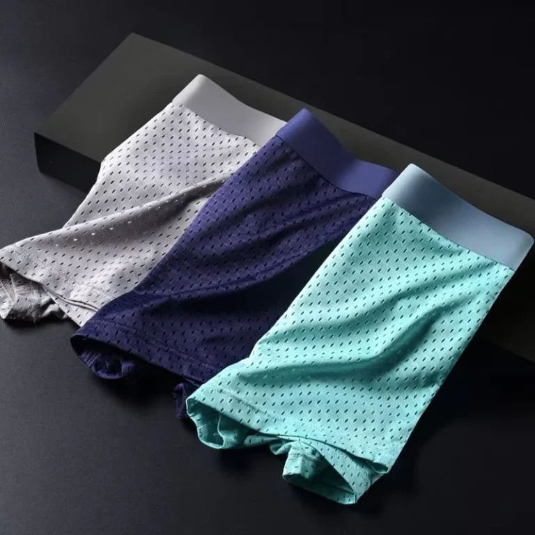 Plus-Size-Mesh-Mens-Breathable-Ice-Silk-Boxers-Brief-Underwear
