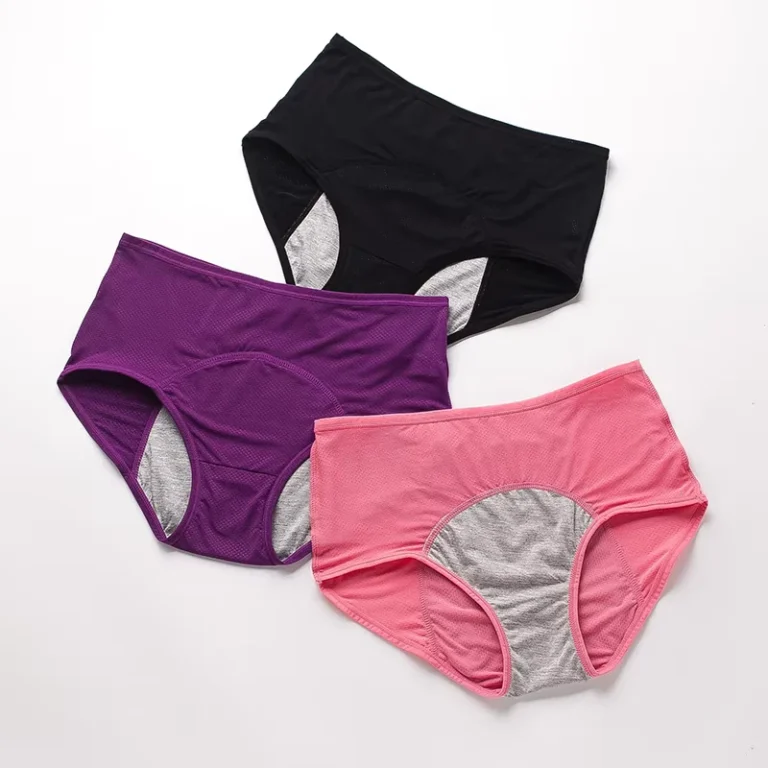 Plus-Size-Physiological-Underwear-Womens-3-Layer-Menstrual-Panties-Leakproof-Period-Panties