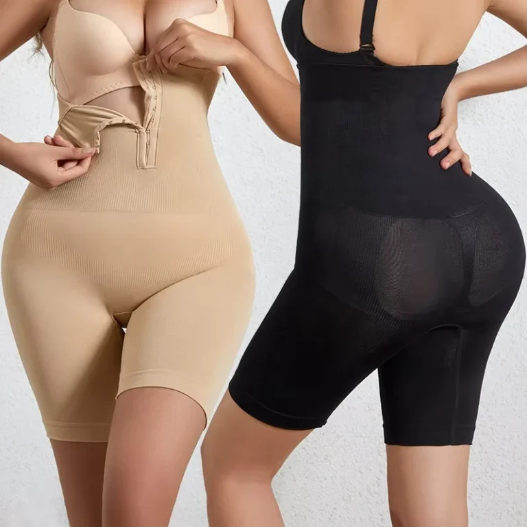 Plus-Size-Seamless-Tummy-Control-Girdle-Slimming-High-Waist-Underwear-With-Hook-Women-Briefs
