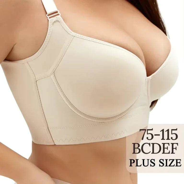 Plus-Size-Underwire-Smooth-Bra-34-36-38-40-42-44-46-48-50-ABCDEFGH-Big-Cup-Boobs-Push-up-Womens-Adjustable-Bra