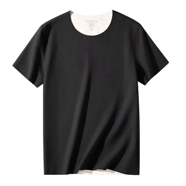 Polyester-Velvet-Antibacterial-Anti-pilling-Warm-Seamless-Short-sleeved-Underwear-Mens-Winter-Neck-Undershirt-Autumn-Clothes