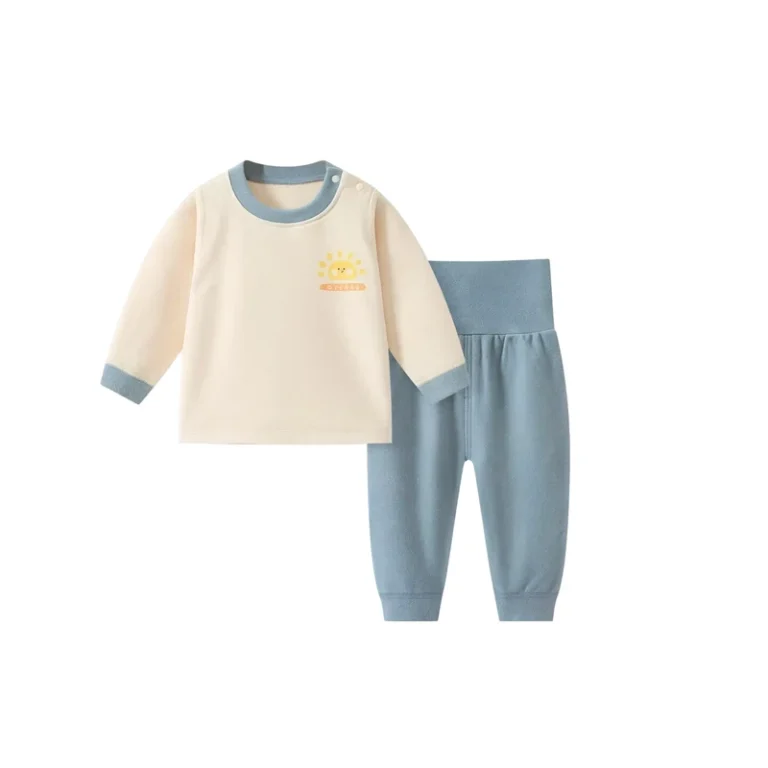 Premium-Dralon-Baby-Thermal-Underwear-Set-Breathable-Infant-Pajamas-With-High-Waist-Pants-Customizable-for-Baby-Clothing-Brands