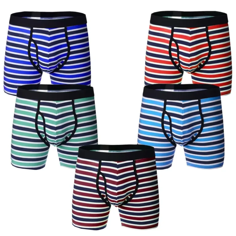 Private-Label-Custom-Logo-Panties-Plus-Size-95-Cotton-5-Spandex-Man-Underwear-Striped-Mens-Boxer-Briefs