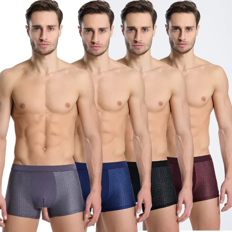 Quick-dry-Mesh-Ice-Silk-Mens-Boxers-Breathable-Mesh-Thin-Plus-Size-Underwear