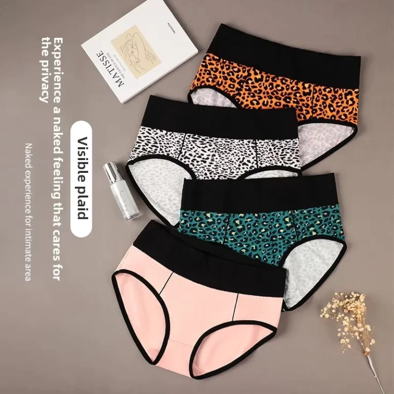 Ready-to-Ship-Womens-Plus-Size-Underwear-Organic-Cotton-Panties-High-Waist-Leopard-Print-Culotte-Femme-Coton