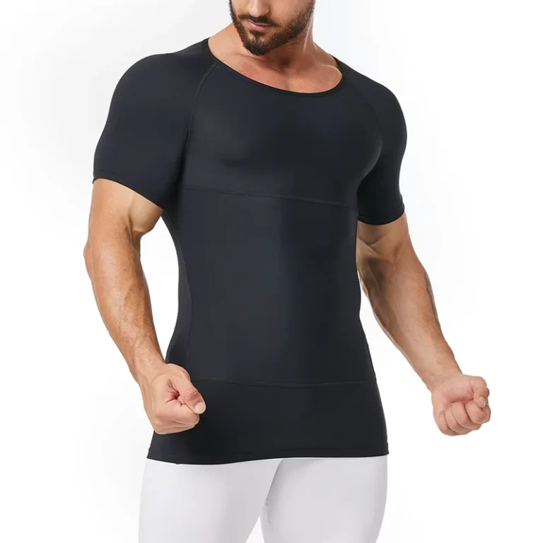 SYPDX01-Mens-White-Short-Sleeve-Compression-Shapewear-Shirt-Slimming-Undershirt-Body-Shaper-for-Men