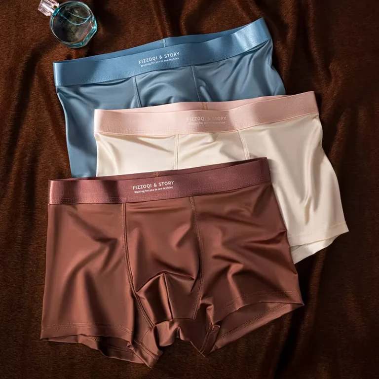 Satin-Ice-Silk-Mens-Underwear-Brief-Boxers-Comfortable-Fashion-Adult-Breathable-Boxers