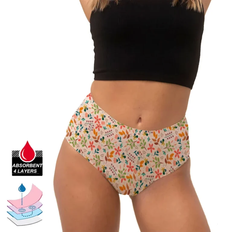 Seamless-4-Layers-Absorbent-Leak-proof-Brief-Women-Underwear-Girls-Menstrual-Period-Panties