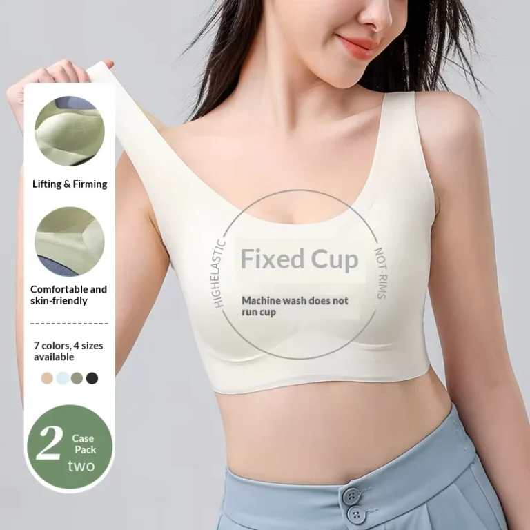 Seamless-Nylon-Sports-Bra-for-Women-Large-Busts-Push-Up-No-Underwire-Breathable-Comfortable-Thin-3-4-Cup-Back-Design