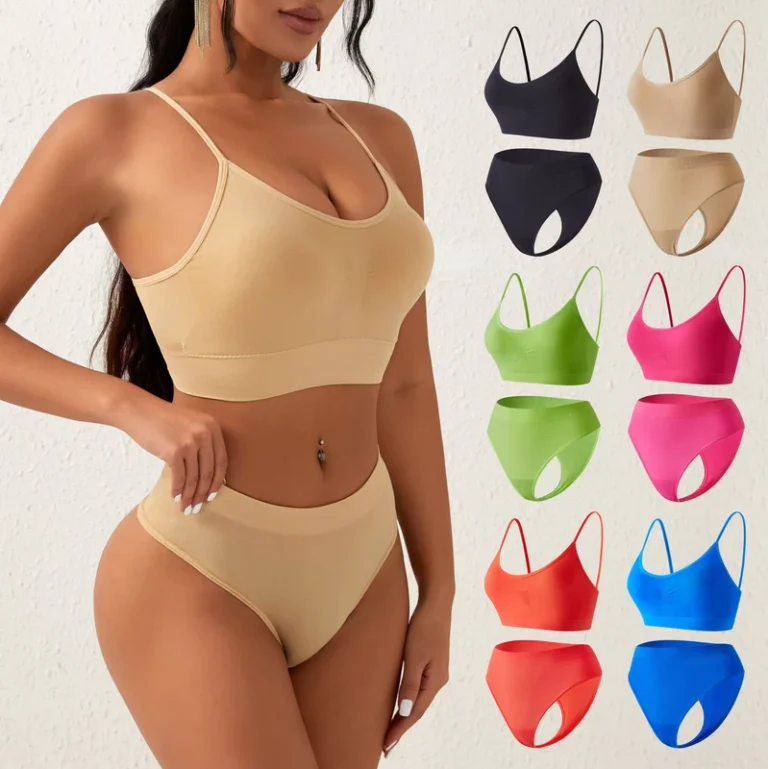 Seamless-Tanks-Brief-Female-Underwear-Sports-Thong-Top-Women-Bra-Panties-Set