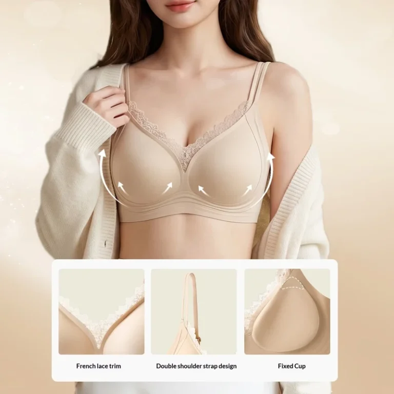 Seamless-Wireless-Bra-French-Lace-Trim-Fixed-Cup-Double-Shoulder-Strap-Push-up-Lingerie-Bralette-Women-Underwear