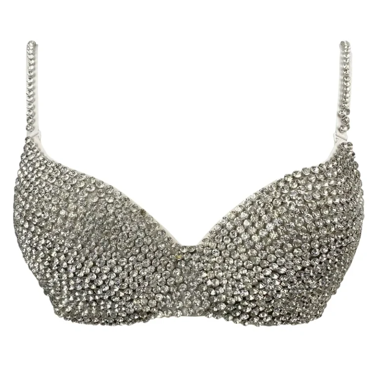 Sexy-Club-Performance-Party-Womens-Seamless-Bra-Underwire-Support-Spandex-Material-Rhinestone-Bra