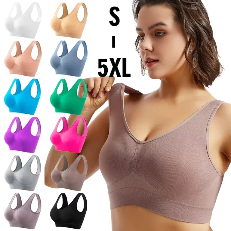 Sexy-Lingerie-Breathable-Seamless-Wireless-Padded-Bra-Embroidery-Logo-Mature-Underwear-New-Adults-Plus-Size-XXL-Bra