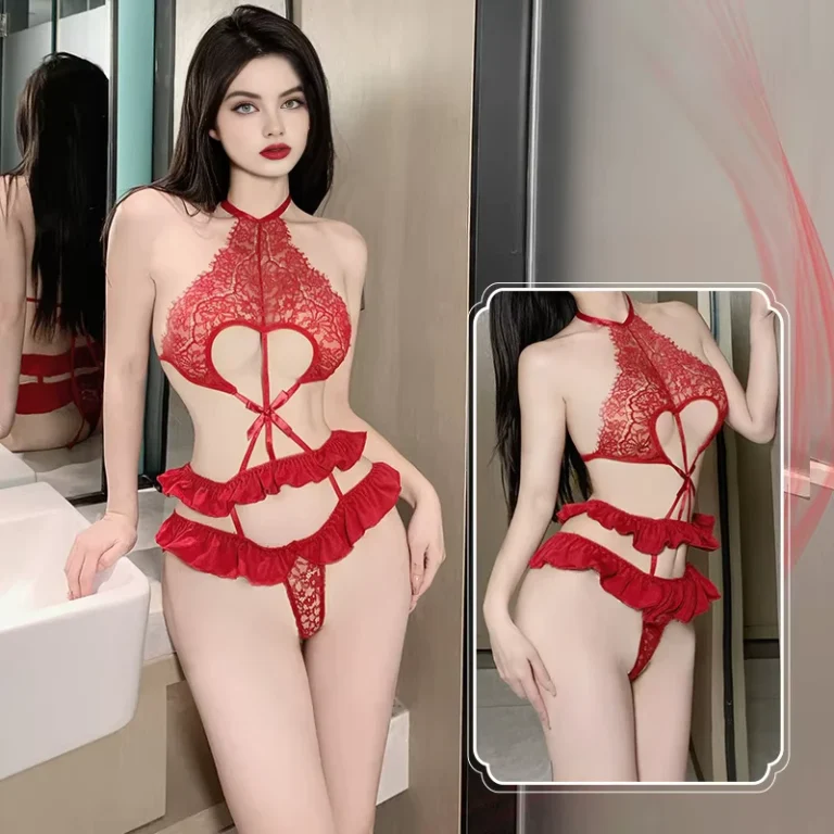 Sexy-Lingerie-for-Women-Red-Lace-Tied-Underwear-With-Polyester-Material-Sex-Toys-Female-Lingerie-for-Couples-Floral-Sleepwear