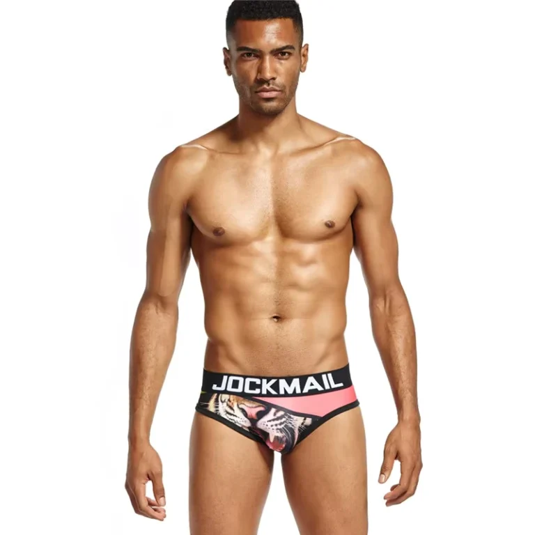 Sexy-Mens-Exotic-Gay-Men-Mid-Rise-Breathable-Knitted-Print-Panty-Underwear