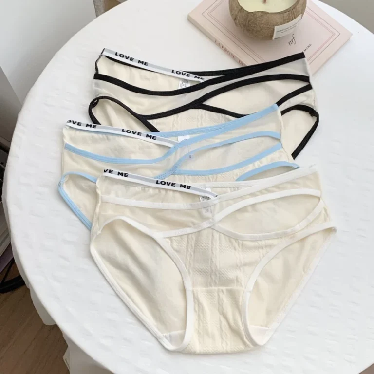 Sexy-Modal-Womens-High-Cut-Boxer-Briefs-Romantic-Hollow-Sports-Underwear-Everyday-Knitted-Weave