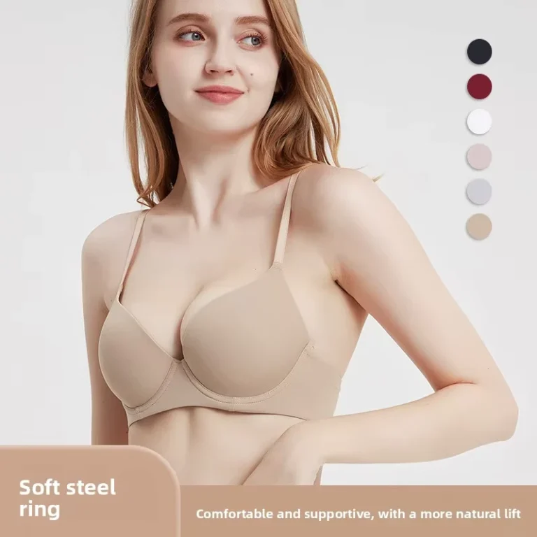 Soft-Underwire-Push-Up-Bra-Women-Seamless-Gather-Adjustable-Strap-Smooth-Cup-Anti-Sagging-Lift-Everyday-Comfort-Bra