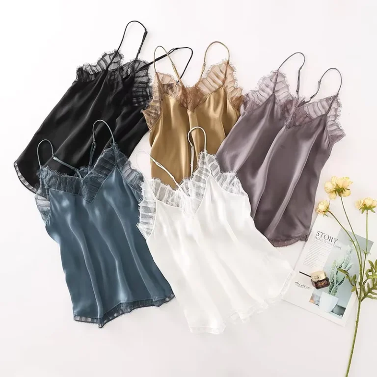 Spring-Ladies-100-Real-Silk-Camisole-V-neck-Mulberry-Silk-Womens-Tank-Tops