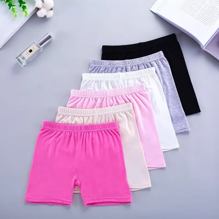 Summer-Everyday-Solid-Pattern-Safety-Pants-for-Thin-Girls-Knitted-Childrens-Shorts-and-Baby-Boxer-Briefs